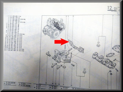 Pakking inlaatspruitstuk  – Renault 14 – OEM 7910030796 – NOS