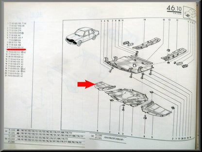 Bodemplaat voorzijde rechts  – Renault 18 – OEM 7700626348 – NOS