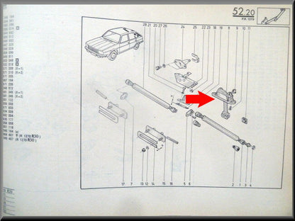 Parcel shelf rolling mechanism – Renault 20 – Renault 30 – OEM 7700647328 – NOS