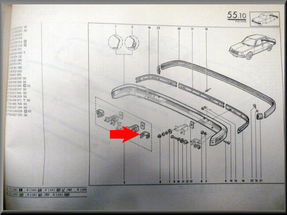 Support de pare-chocs avant gauche – Renault 18 – OEM 000546 – NOS