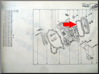 Pakking distributiedeksel  – Renault 14 – OEM 7910003502 – NOS