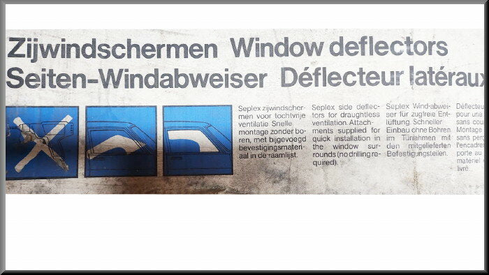 Side wind deflectors – Renault 5 – OEM 234898 – NOS