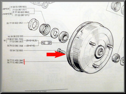 Brake drum – Renault 16 (early types) – OEM 0821750700 – NOS