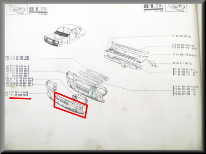 Front panel (3/4 part) – Renault 12 old type – OEM 7700513708A