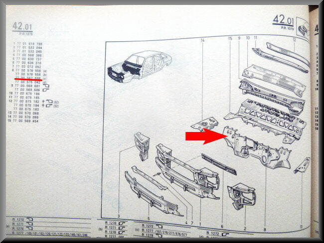 Garde-boue – Renault 20 - Renault 30 – OEM 7700567698 – NOS