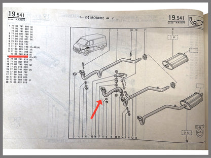 Uitlaat vlampijp - Renault Trafic - OEM 7700748414 / 7700741788