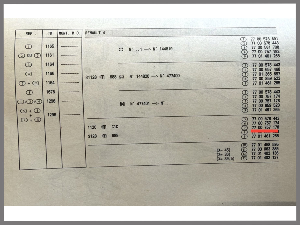Uitlaat pijp - Renault 4 - OEM 7700757178