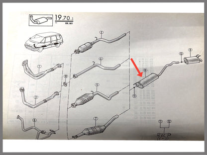 Mittelschalldämpfer - Renault Espace - OEM 6025101920