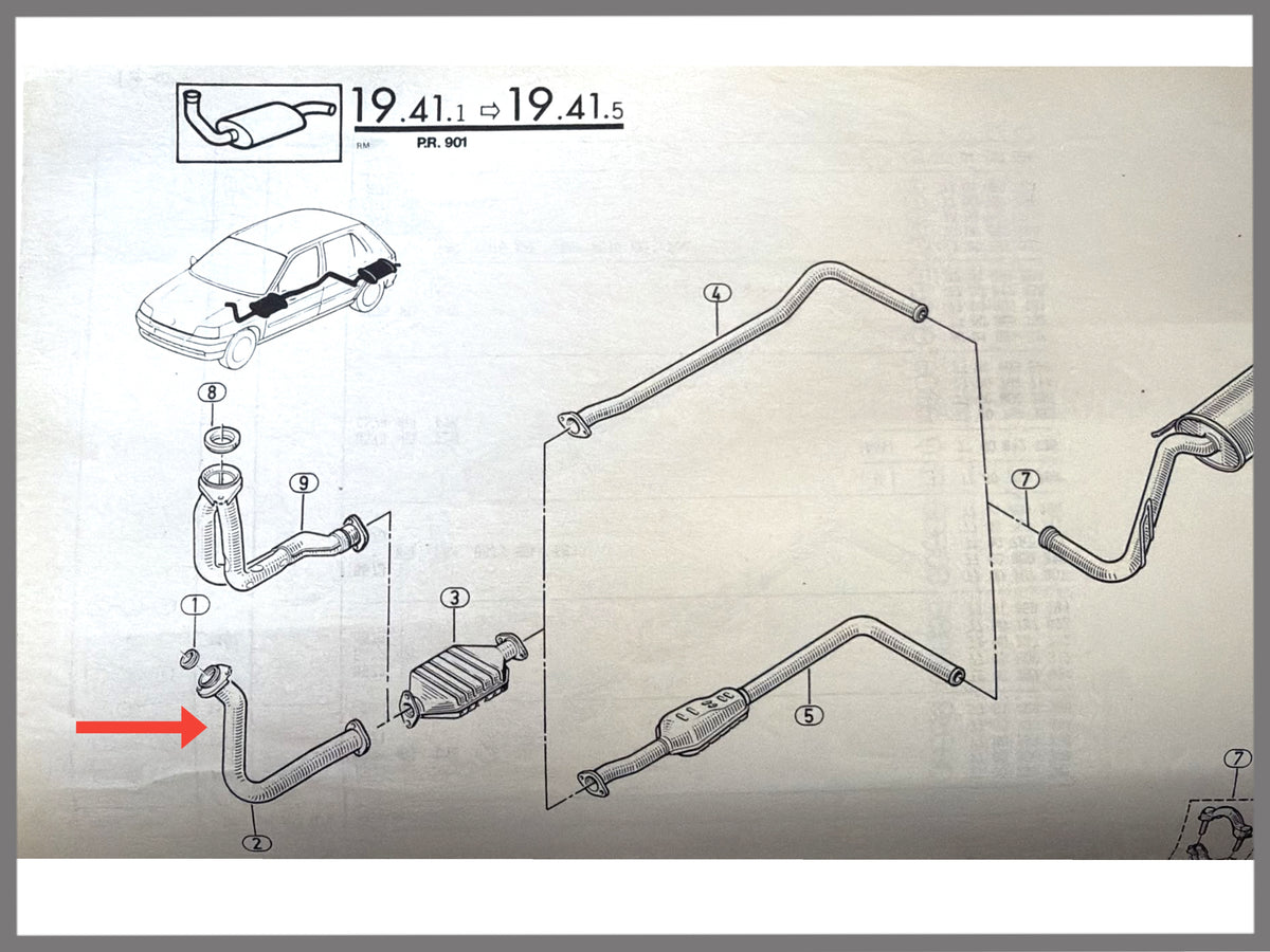 Uitlaat pijp - Renault Clio - OEM 7700803755