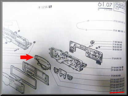 Kilometerteller – Renault 16 TL – OEM 7701015730