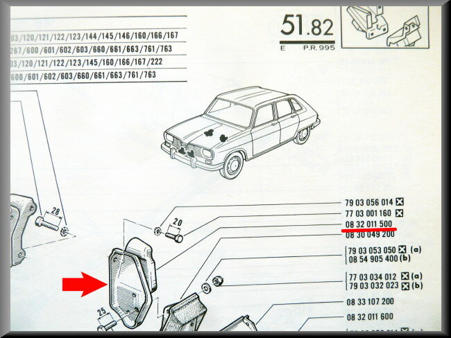 Motorsteun rechts – Renault 16 – OEM 0832011500
