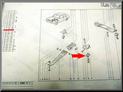 Support moteur gauche – Renault 14 – OEM 7701348966 – NOS