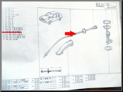 Km teller kabel  – Renault 14 – OEM 7701349050 – NOS