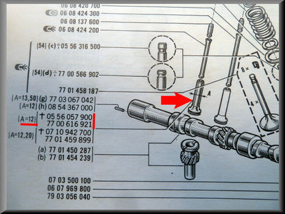 Valve lifter 12 mm – Renault 16 – Renault 12 - Lotus Europa - Renault various - OEM 7700640248 / 0556057900 / 7700616921