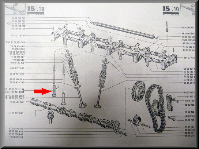 Valve tappet 12 mm – Renault 12 Gordini – OEM 7700553223