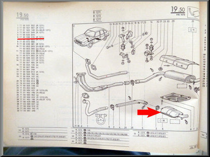 Uitlaat demper  – Renault 20 – OEM 7700590272 – NOS