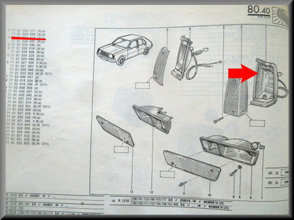 Clignotant gauche Seima – Renault 14 – OEM 7701024499 – NOS