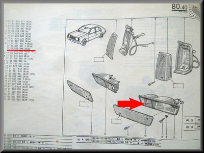 Clignotant gauche Cibie – Renault 14 – OEM 7701020346 – NOS