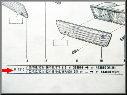Clignotant gauche Cibie – Renault 14 – OEM 7701020346 – NOS