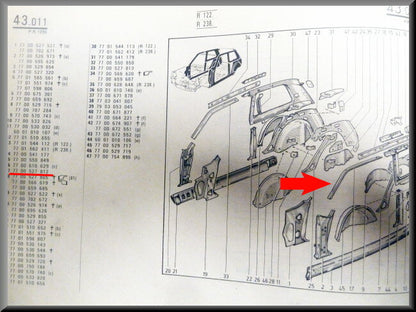 Daklijst links – Renault 5 – OEM 7700527812