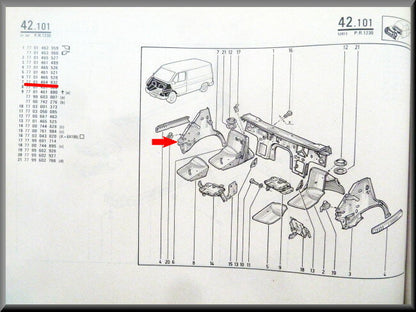 Binnenscherm voorzijde rechts  – Renault Trafic – OEM 7701461488 / 7701464832 – NOS