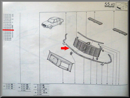 Baguette de pare-chocs avant – Renault 18 – FEO 7700639293 – NOP