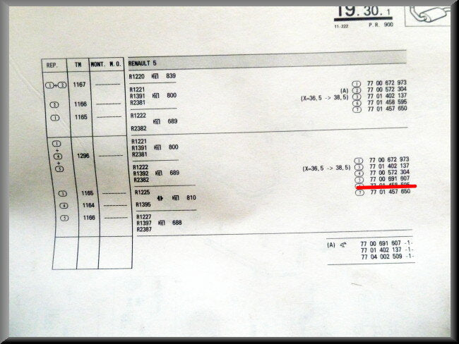 Uitlaatpijp  – Renault 5 – OEM 7700691607 – NOS