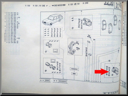 Remklauw links  – Renault 18 – OEM 7701201090 – NOS
