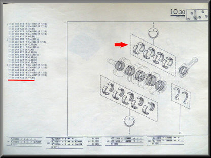 Drijfstanglagers (X=44,97) – Renault 14 – OEM 7701348423 – NOS
