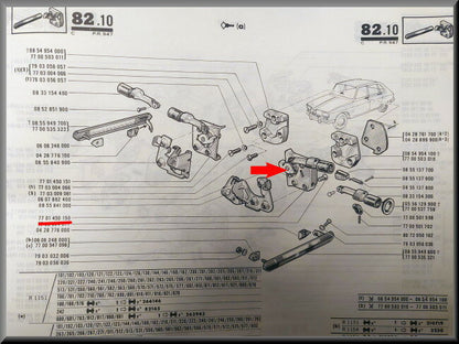 Deurslot voorzijde links – Renault 16 – OEM 7701450150