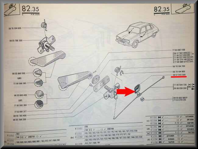 Protective cap, tow bar guide – Renault 16 – OEM 0857543300