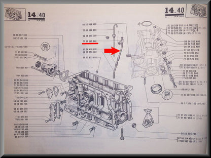 Oliepeilstok buis – Renault 16 TS – OEM 7700505940
