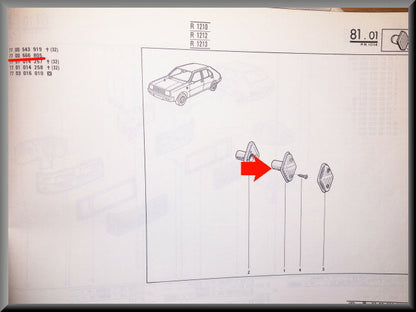 Clignotant aile – Renault 14 – Renault divers - OEM 7700666805 – NOS