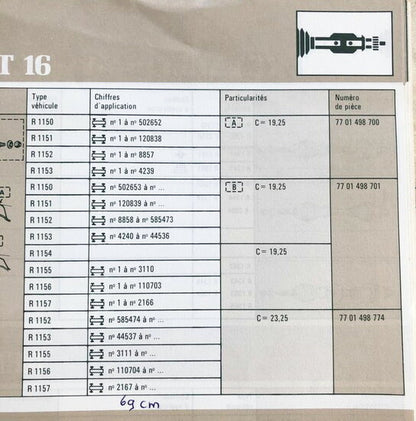 Driveshaft high performance - Renault 16 (all types)