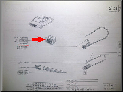 Klok met secondenwijzer (gebruikt en getest) – Renault 12 – OEM 7701348583 – Used