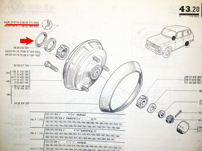 Joint spi d'essieu arrière (47,5x37x5x2 mm) – Renault 4, Renault 5, Renault 6 – OEM 0855771200 – NOS