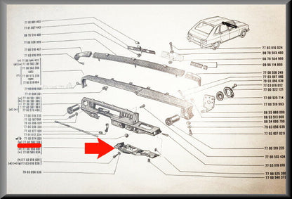 Afdekkap verwarmingsregelaar – Renault 16 – OEM 7700562318