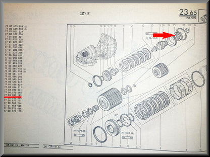 Roulement boîte de vitesses automatique – Renault 20 - Renault 25 – OEM 7703090185 – NOS