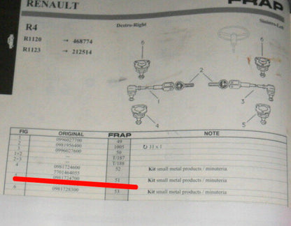 Lower ball joint – Renault 4 – OEM 0981724700 – NOS