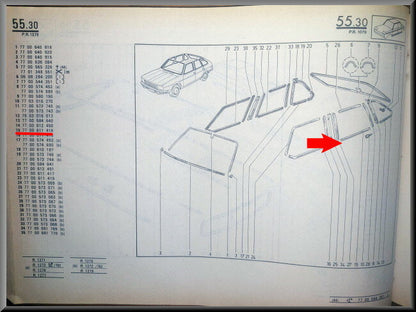 Decorative strip rear left door – Renault 30 – OEM 7700611416 – NOS