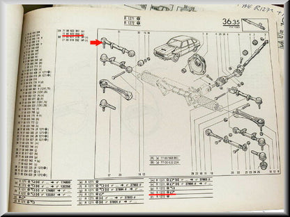 Track rod right - Renault 20 - Renault 30 - OEM 7700630016