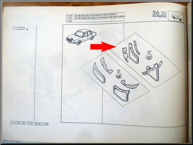 Spatlap set  – Renault 14 – OEM 7700460926 – NOS