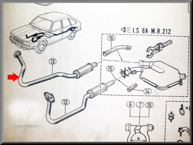 Exhaust Pipe – Renault 30 – OEM 7700663680 – NOS