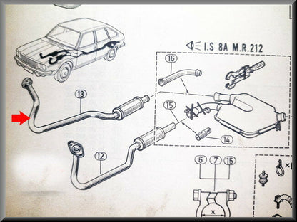 Exhaust Pipe – Renault 30 – OEM 7700663680 – NOS