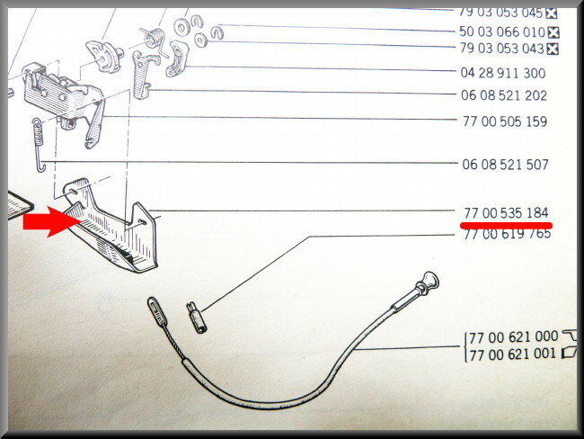 Cache-boulon de serrure de capot – Renault 12 – OEM 7700535184