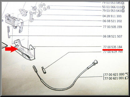 Cache-boulon de serrure de capot – Renault 12 – OEM 7700535184