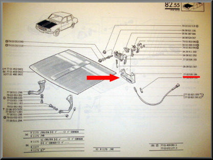 Cache-boulon de serrure de capot – Renault 12 – OEM 7700535184