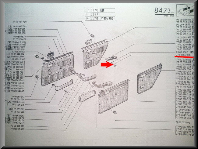 Armsteun bout – Renault 12 – OEM 7703007088