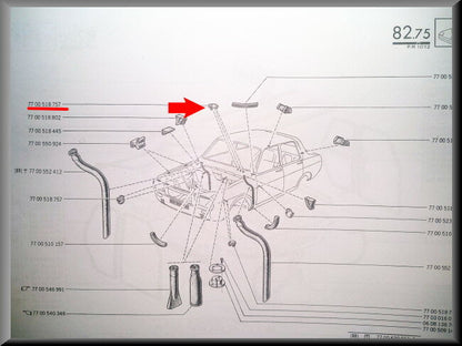 Bouchon de carrosserie 35 mm – Renault 12 – OEM 7700518757