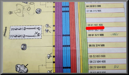 Kit de révision bras de suspension – Renault 4CV – OEM 0981481400